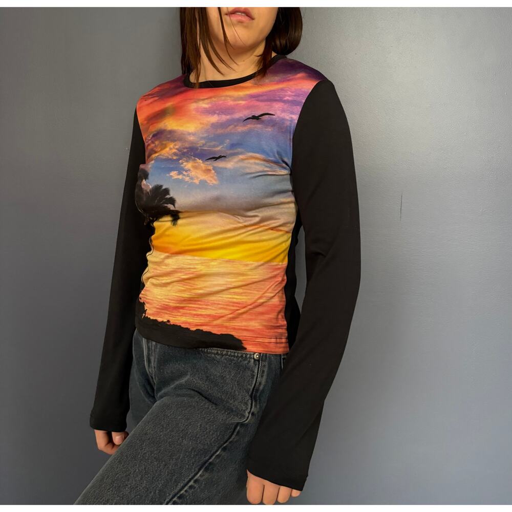 Y2K Sunset Graphic Long Sleeve